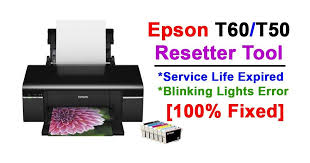 The solution is reset your epson t60 printer. Epson T60 T50 Printer Resetter Service Life Expired Printer Epson Life