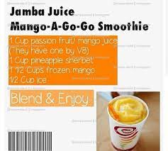 If only life could really be that easy! Mango A Go Go Jamba Juice Jamba Juice Recipes Mango Juice Recipe