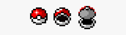 The ball is split horizontally across the middle by a black line, into two different colors, gold and silver. Pokeball Opening Pixel Art Hd Png Download Kindpng