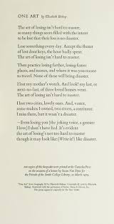 One Art By Elizabeth Bishop On James Cummins Bookseller Elizabeth Bishop One Art Elizabeth Bishop Poetry Classic