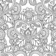 Vector abstract flowers set of brochures in zentangle, doodle style. Coloring Pages For Adults Seamless Pattern Henna Mehndi Doodles Abstract Floral Paisley Design Elements Mandala Vector Illustration Coloring Book Royalty Free Cliparts Vectors And Stock Illustration Image 55511465