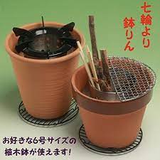 amazon 七輪より 鉢りん 焚火コンロ６号 もりた式 植木鉢 ウッドストーブ 燻製 スモーカー スモーカー スポーツ アウトドア ストーブ 植木鉢 燻製