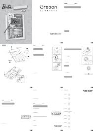 Juegos de vestir a barbie: Manual Oregon Scientific Bi68 Barbie Fashion Tablet Page 1 Of 6 English French Italian