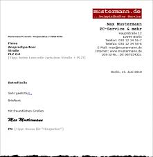 Ohne vernünftige angebote gibt es keine aufträge. Geschaftsbrief Schreiben Beispiel