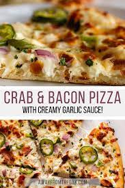 Homemade Bacon And Crab Pizza Recipe Bacon Pizza Crab Pizza Recipe Recipes