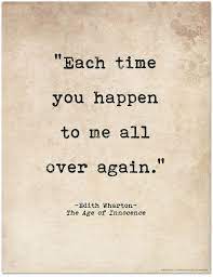 Romantic Quote Poster Each Time You Happen To Me All Over Etsy Literary Love Quotes Literary Quotes Quote Posters