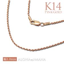 新生活5%OFF】ハワイアンジュエリー K14 チェーン 幅1.0mm 40cm 45cm 50cm14金 ピンク ゴールド ネックレス ペンダント  カットロープ ピンクゴールド dchprop11049 | PendantsNecklace | | ハワイアンジュエリー アロハマナ  公式オンラインSHOP