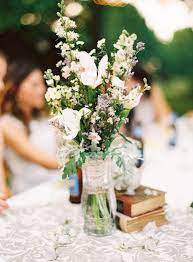 Southern Wedding Wildflower Centerpiece Wildflower Wedding Vintage Wedding Flowers White Wedding Flowers