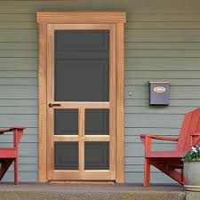 Kimberly Bay 29 75 In X 79 75 In Victoria Stainable Screen Door Dsuv30 The Home Depot Wood Screen Door Aluminum Screen Doors Screen Door