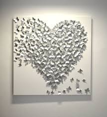 Black And Silver Wall Art Uk 3d Silver Butterfly Art Hollywood Regency Glam Por Ronandnoy 350 00 Silver Wall Art Butterfly Wall Art 3d Butterfly Wall Art