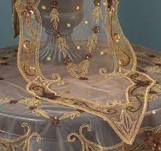 Gorgeous Hand Beaded Gold Jasmine Table Runner 16 X72 Hexagon One Piece By Fennco 49 99 Made Of Poly Table Runners Beaded Jewelry Bracelets Hand Beading