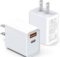 LCGENS USB C Wall Charger Block 20W, 2-Pack Dual Port PD Power Delivery  Fast Type C Charging Block Plug Compatible with iPhone 11/12/13/14/15/16/17  ...