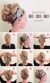 Beaded Headband Updo Updo With Headband Hair Hair Styles