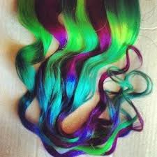 Toxic Ombre Dip Dyed Human Hair Extensions Clip In Extensions Hippie Festival Tye Dye Hair Hair Weft Peaco Hair Weft Human Hair Extensions Clip Dyed Hair