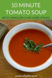 10 Minute Paleo Tomato Soup Recipe Homemade Soup Recipe Homemade Tomato Soup Recipe Paleo Tomato Soup