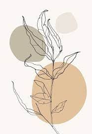 One Line Drawing Plant Print House Plant Print Abstract Art Print Flower Line Art Pastel Abstract Art Bedroom Wall Decor Line Art Drawings Abstract Line Art Line Art