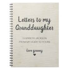 Birthday Message For Grandma From Granddaughter Letters To My Granddaughter Keepsake Journal Zazzle Com In 2020 Keepsake Journal Grandma Journal Grandma Book