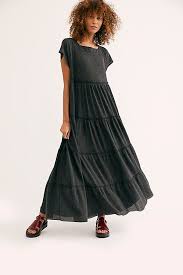 Saltwater Maxi Dress Tiered Dress Casual Shapeless Dress 40 Fashion Women