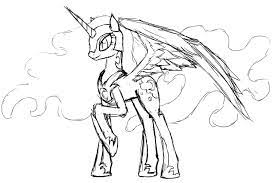 Evil nightmare moon coloring pages. 25 Nightmare Moon Coloring My Little Pony Coloring Pages Princess Celestia And Luna Terbaik Lingkar Png