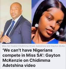 The Miss Sierra Leone 2025 pageant has come under heavy criticism following  allegations of tribal discrimination in the disqualification of Miss  Kenema, Catherine Kamara. The accusations, shared publicly by popular  graphic designer,