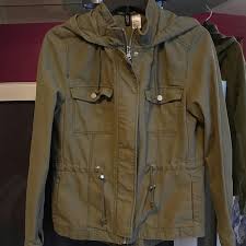 H M Divided Military Army Olive Light Jacket 6