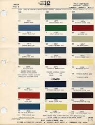 1967 1969 Camaro Factory Paint Charts Car Paint Colors