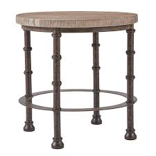 Browbett Industrial Round End Table Rustic Brown Inspire Q End Tables Furniture Table