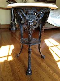 Antique Pub Table Cast Iron Marble Top Local Pick Up Antique Pub Table Pub Table Marble Top