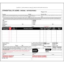 Damage is noted on the bill of lading at the time of receipt. Straight Bill Of Lading Form