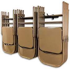 Storeyourboard blat folding chair storage rack, wall mount organizer, solid steel max 200 lbs, holds 14 folding chairs, beach chairs, and patio chairs 4.7 out of 5 stars 115 $49.99 $ 49. Amazon Com Storeyourboard Chair Storage Rack Folding And Beach Chairs Wall Mount Home And Garage Organizer Hook Hanger System Home Kitchen