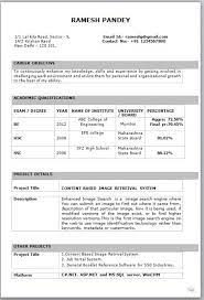Resume Format For Freshers 12th Pass Resume Template Job