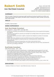 Adept at matching up property with client needs. Real Estate Consultant Resume Samples Qwikresume