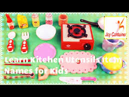 A simple tools and instruments chart with images for kids. Learn Kitchen Cooking Items Utensils Names Kids Youtube