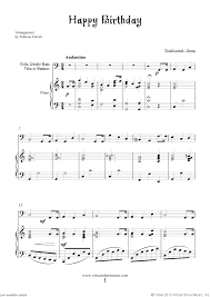 Download and print in pdf or midi free sheet music for happy birthday to you by misc traditional arranged by isaac weiss for violin (mixed quartet) Free Happy Birthday Sheet Music For Cello Or Other Instruments And Piano