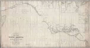 chart of the east coast of north america extending from new