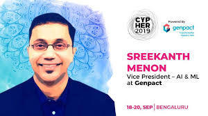 Meet our Analytics leader, Sreekanth Menon at #Cypher2019 Analytics India  Magazine. Know more: https://www.analyticsindiasummit.com/speaker/ sreekanth-menon/