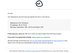 Why do I keep getting a new sign in notification when I login? - Basecamp  Help