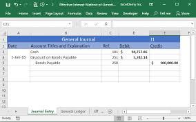 You have two accounts to credit: Effective Interest Method Of Amortization In Excel Exceldemy