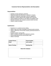 Customer Service Representative Job Description Template Customer Service Jobs Customer Service Resume Examples Customer Service Resume