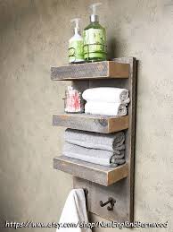 Bathroom Shelf With Hooks Rustic Bathroom Decor Rustic Towel Rack Bathroom Shelf Rustic Kitchen Decor Rustic Home Decor Rustic Shelf Rustic Bathroom Organizers Rustic Bathroom Decor Rustic Kitchen Decor