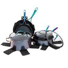 Thyme Table 12 Piece Cookware Set Rainbow Walmart Com In 2021 Cookware Set Pots And Pans Sets Rainbow Kitchen