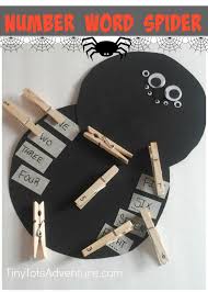 Halloween coloring pages and patterns. Number Word Spider Tiny Tots Adventures Halloween Activities For Kids Number Words Halloween Activities Preschool