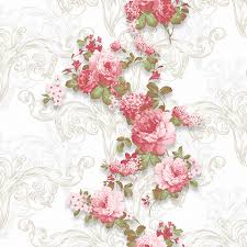 ورق جدران مورد Floral Wreath Floral Wallpaper