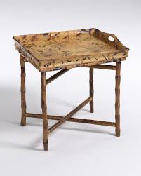 Antiqued Tortoise Bamboo Tray End Table Featured In Coastal Living Mag Desain Produk Desain Produk