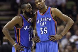 Kevin durant denied the rumor he and james harden conspired to join forces in brooklyn while working out together in california during the offseason. Basketball Reference On Twitter That Last Time James Harden And Kevin Durant Were On A Team Together They Outscored Opponents By 10 0 Points Per 100 Possessions When They Shared The Floor Https T Co R3r16t5smj