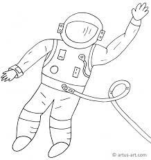Choose your favorite coloring page and color it in bright colors. Astronaut Coloring Page Printable Coloring Page Artus Art