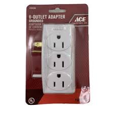 The power strip has a short power cable that terminates into four outlets — each outlet extends from the outdoor plug via its own short cable. Plug Adapters Multi Plug Outlets At Ace Hardware