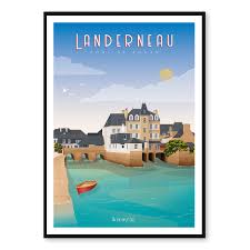 Secure deals and discounts on selected hotels with skyscanner. Affiche Landerneau Pont De Rohan From Breizh