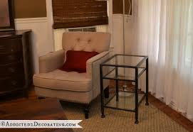 Basically, water down the paint and spray. Living Room End Tables From Black To Gold Addicted 2 Decorating