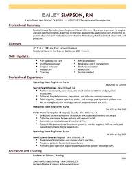 Best Operating Room Registered Nurse Resume Example Livecareer